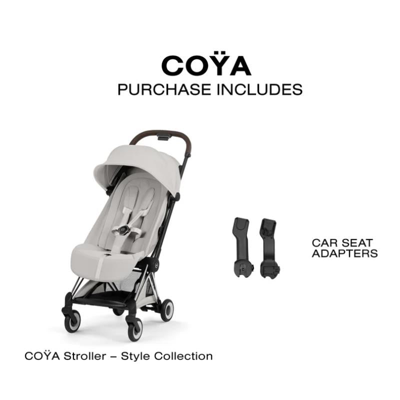 Cybex Platinum Coya Stroller Style Collection, Chrome Frame/City Grey Lux Seat Image 6