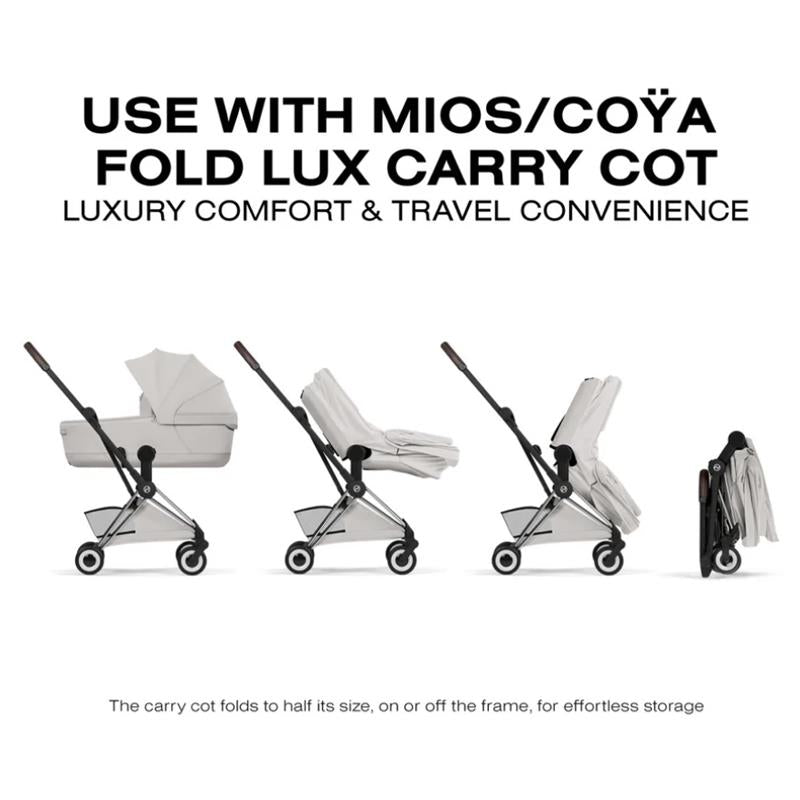 Cybex Platinum Coya Stroller Style Collection, Chrome Frame/City Grey Lux Seat Image 7