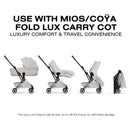 Cybex Platinum Coya Stroller Style Collection, Chrome Frame/City Grey Lux Seat Image 7