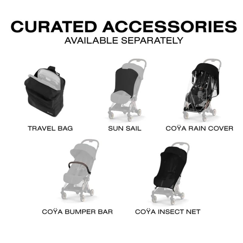 Cybex Platinum Coya Stroller Style Collection, Chrome Frame/City Grey Lux Seat Image 9