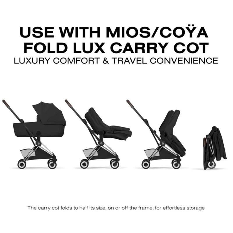 Cybex Platinum Coya Stroller Style Collection, Chrome Frame/Sepia Black Lux Seat Image 7