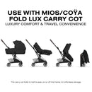 Cybex Platinum Coya Stroller Style Collection, Chrome Frame/Sepia Black Lux Seat Image 7
