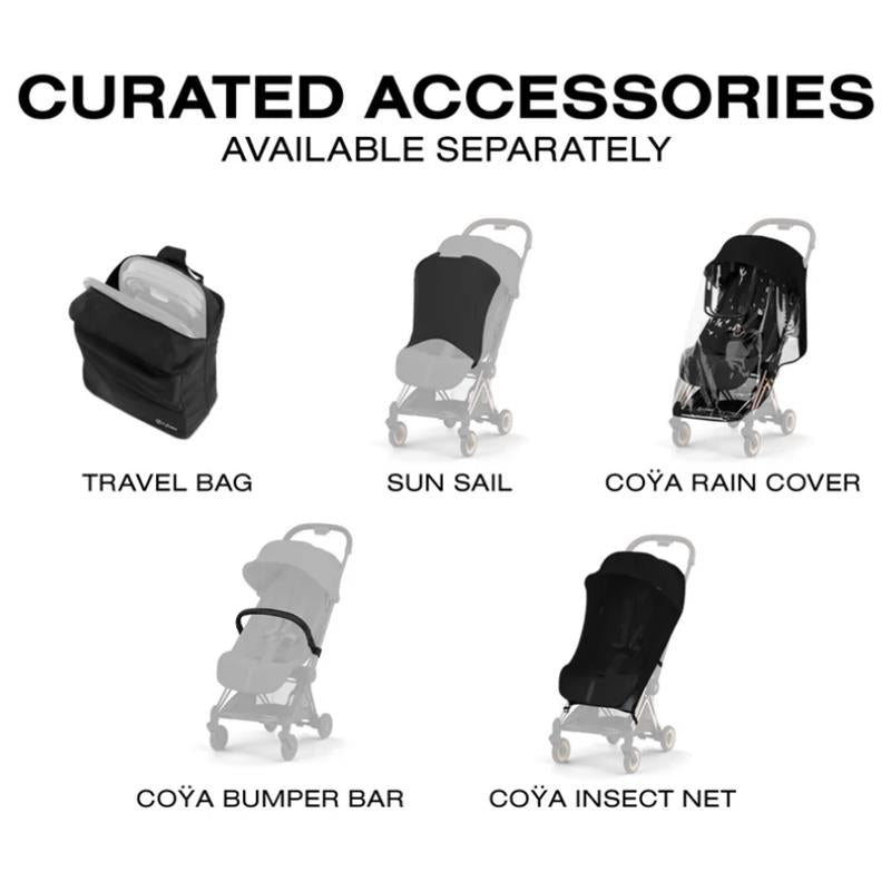 Cybex Platinum Coya Stroller Style Collection, Chrome Frame/Sepia Black Lux Seat Image 8