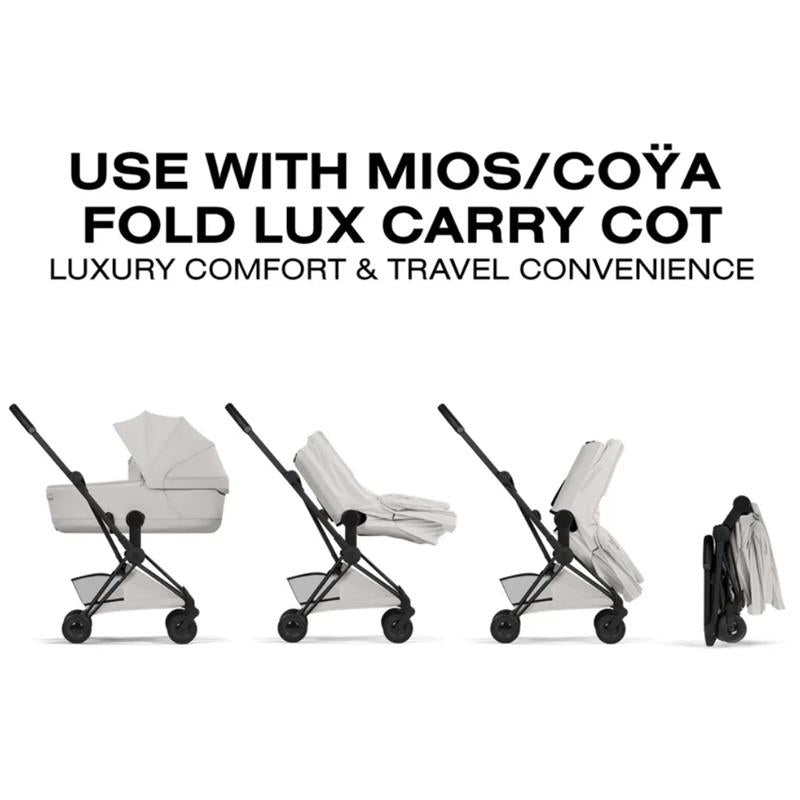 Cybex Platinum Coya Stroller Style Collection, Matte Black Frame/City Grey Lux Seat Image 7