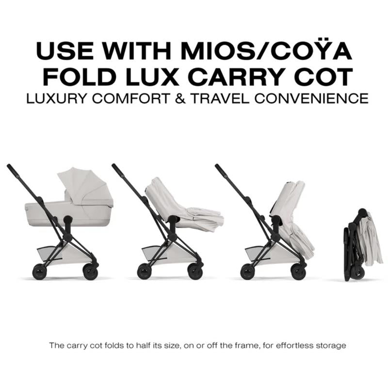 Cybex Platinum Coya Stroller Style Collection, Matte Black Frame/City Grey Lux Seat Image 9