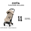 Cybex Platinum Coya Stroller Style Collection, Matte Black Frame/Cozy Beige Lux Seat Image 7