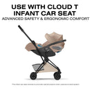 Cybex Platinum Coya Stroller Style Collection, Matte Black Frame/Cozy Beige Lux Seat Image 9