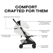 Cybex Platinum Coya Stroller Style Collection, Matte Black Frame/Off White Lux Seat Image 2
