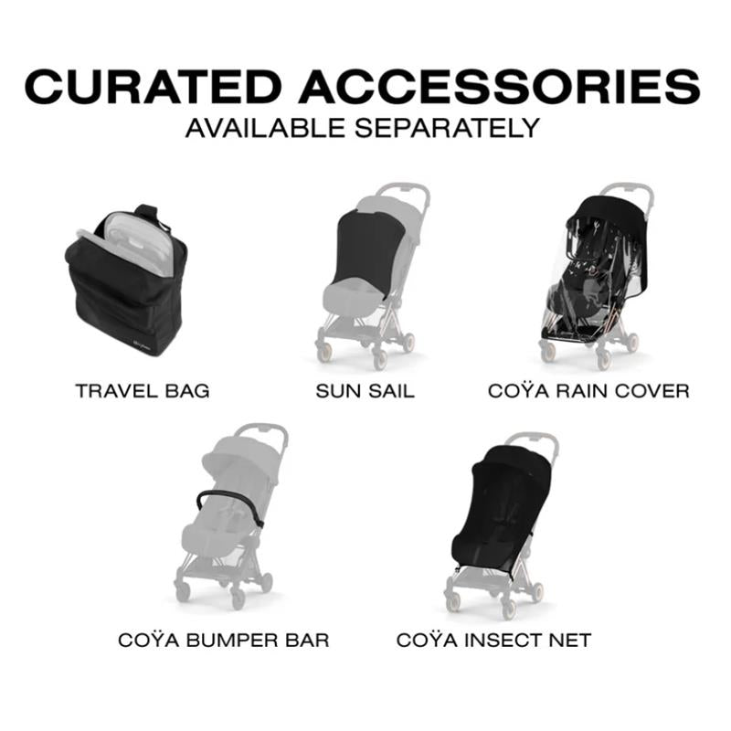 Cybex Platinum Coya Stroller Style Collection, Matte Black Frame/Sage Green Lux Seat Image 10
