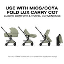 Cybex Platinum Coya Stroller Style Collection, Matte Black Frame/Sage Green Lux Seat Image 8