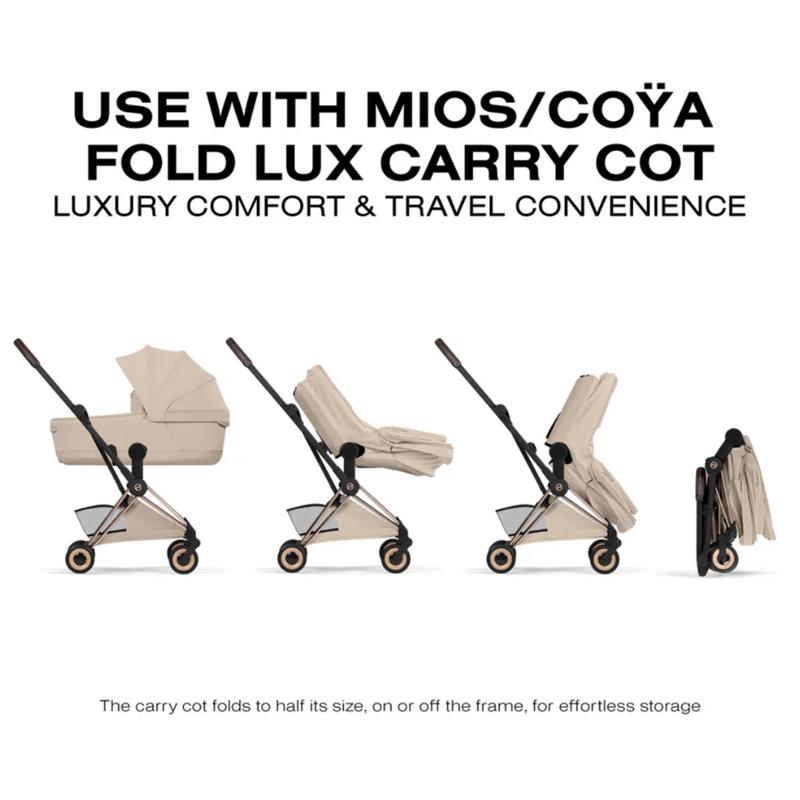 Cybex Platinum Coya Stroller Style Collection, Rose Gold Frame/Cozy Beige Lux Seat Image 8