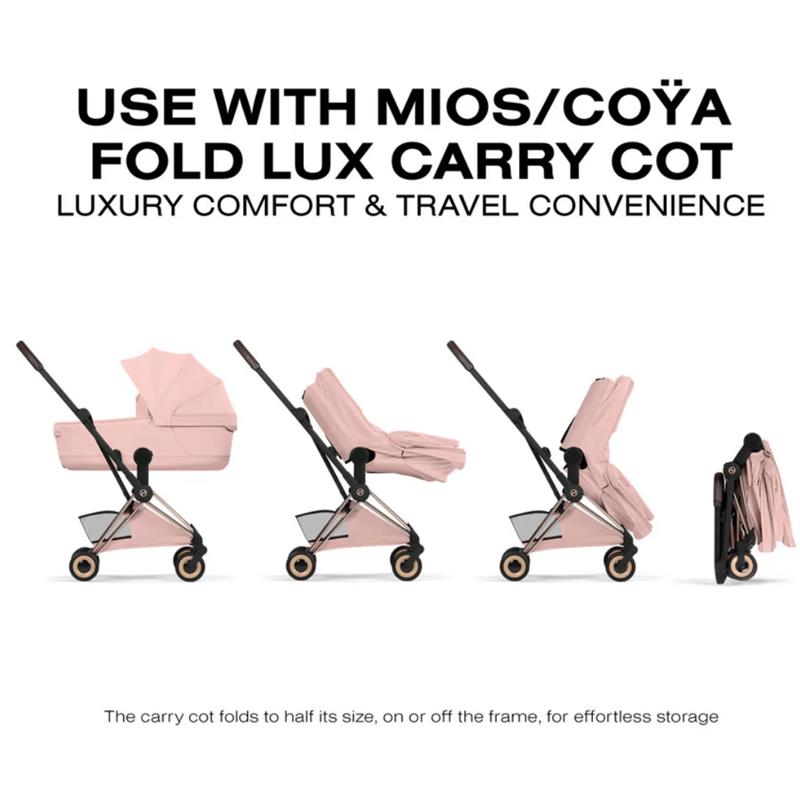 Cybex Platinum Coya Stroller Style Collection, Rose Gold Frame/Peach Pink Lux Seat Image 8