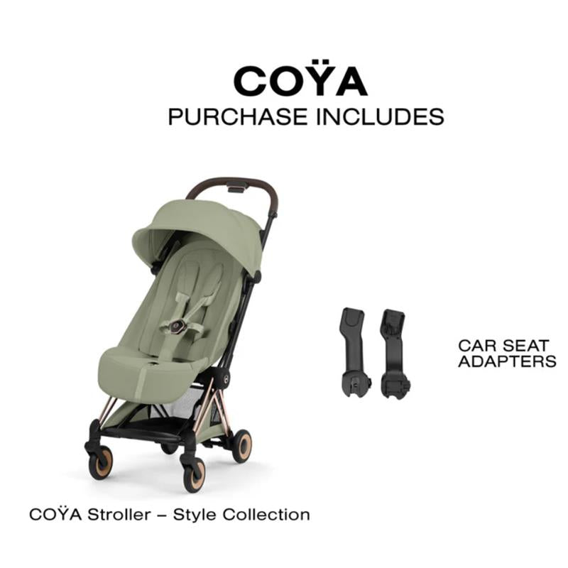 Cybex Platinum Coya Stroller Style Collection, Rose Gold Frame/Sage Green Lux Seat Image 7