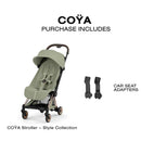 Cybex Platinum Coya Stroller Style Collection, Rose Gold Frame/Sage Green Lux Seat Image 7