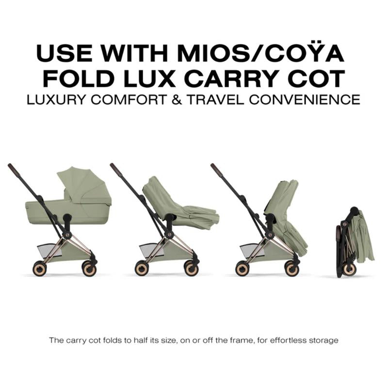 Cybex Platinum Coya Stroller Style Collection, Rose Gold Frame/Sage Green Lux Seat Image 8