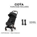 Cybex Platinum Coya Stroller Style Collection, Rose Gold Frame/Sepia Black Lux Seat Image 7