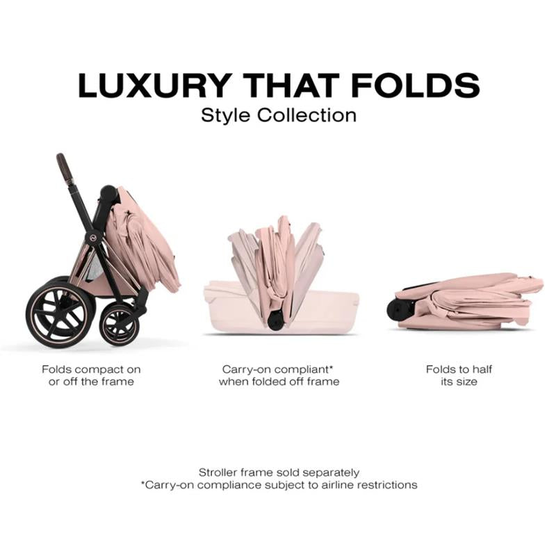 Cybex Priam Fold Carrycot Style Peach Pink Light Image 3