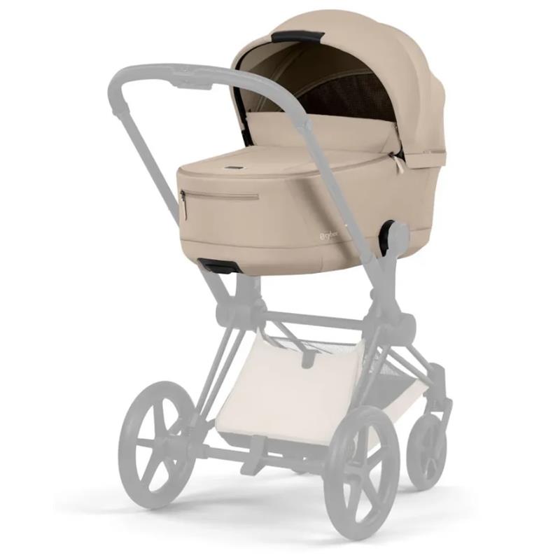 Cybex Priam Fold Lux Carry Cot, Cozy Beige Image 3