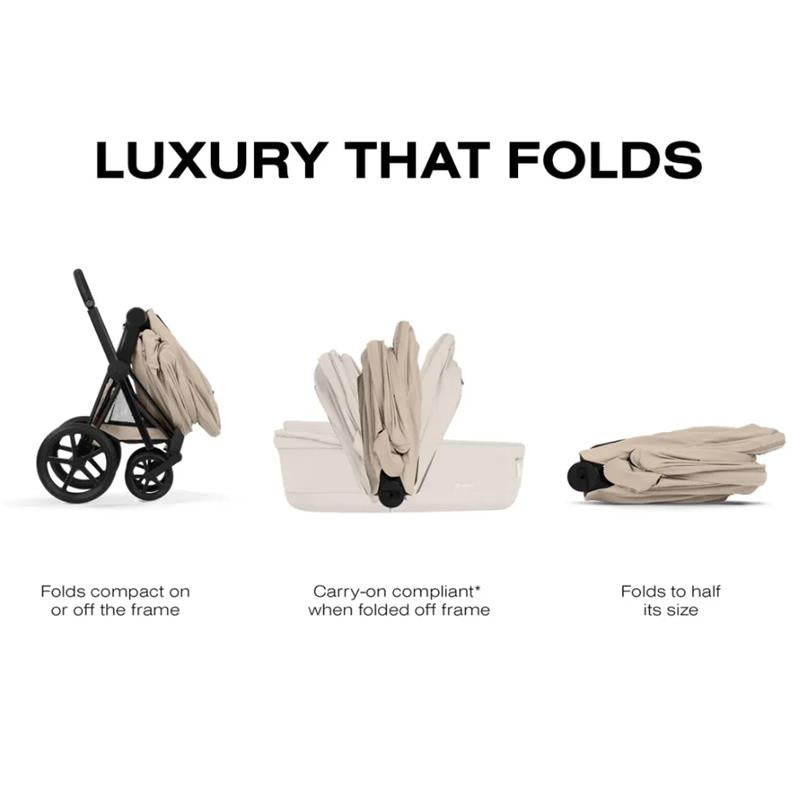 Cybex Priam Fold Lux Carry Cot, Cozy Beige Image 5