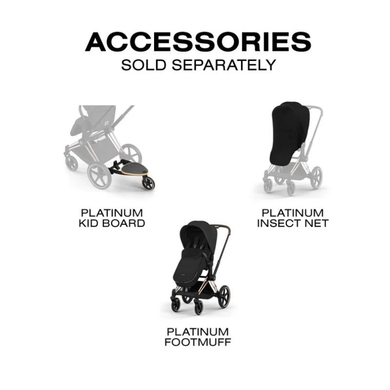 Cybex Priam Stroller Matte Black Frame/Sepia Black Lux Seat Image 10