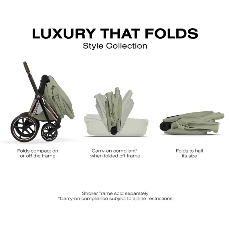 Cybex Priam Style Fold Cot 2026, Sage Green Image 2