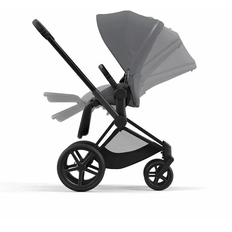 Cybex - Priam4, Matte Black/Black + Soho Grey Seat Pack Image 4