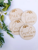Wooden Monthly Milestone Discs