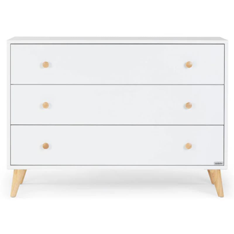 Dadada - Austin 3 Drawer Dresser, White/Natural Image 1