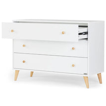 Dadada - Austin 3 Drawer Dresser, White/Natural Image 2