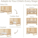 Dadada - Baby’s 3-in-1 Austin Convertible Crib, Natural Image 2