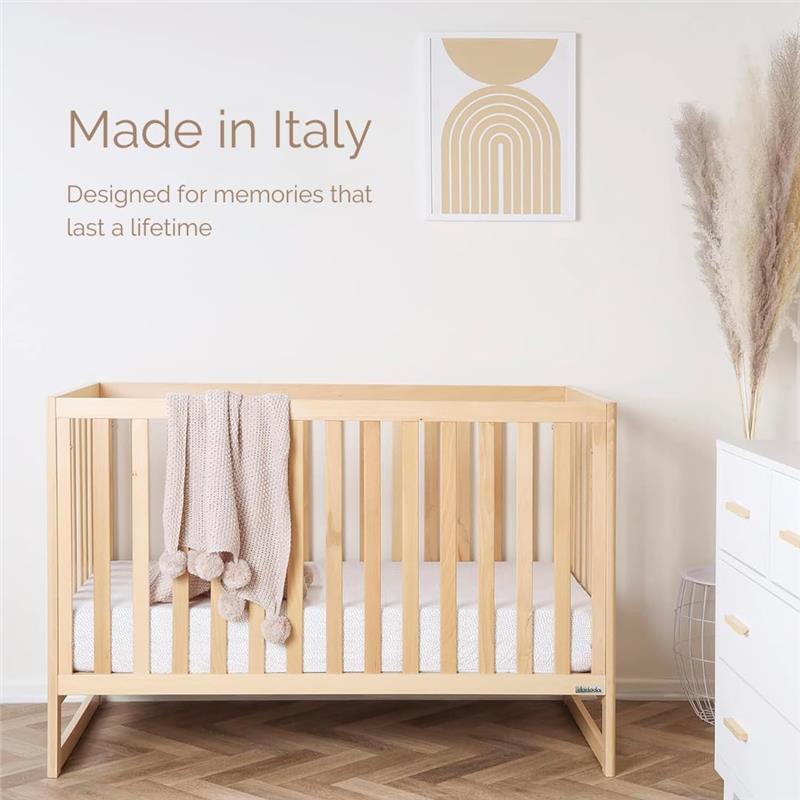 Dadada - Baby’s 3-in-1 Austin Convertible Crib, Natural Image 4