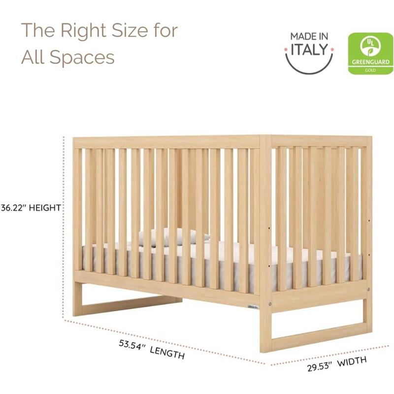 Dadada - Baby’s 3-in-1 Austin Convertible Crib, Natural Image 5