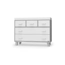 Dadada Boston 5-Drawer Dresser White Gray Image 3