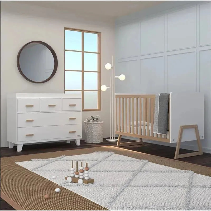 Dadada - Domino 2-In-1 Convertible Crib, White Image 2
