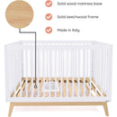 Dadada - Baby Soho 3-in-1 Convertible Crib to Toddler Bed, White/Natural Image 2