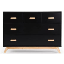 Dadada - Soho 5-Drawer Dresser for Nursery and Bedroom, Black/Natural Image 1