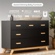 Dadada - Soho 5-Drawer Dresser for Nursery and Bedroom, Black/Natural Image 2