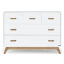 Dadada - Soho 5-Drawer Dresser For Nursery and Bedroom, White/Walnut Image 1