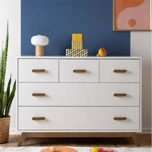 Dadada - Soho 5-Drawer Dresser For Nursery and Bedroom, White/Walnut Image 2