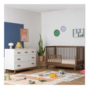 Dadada - Soho 5-Drawer Dresser For Nursery and Bedroom, White/Walnut Image 3