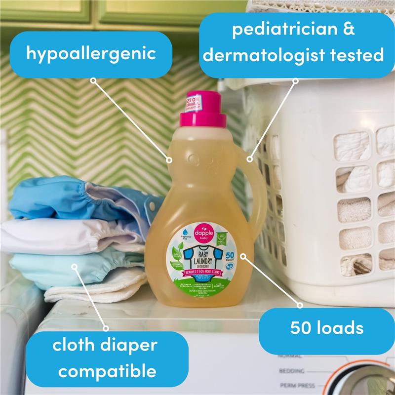 Dapple - Baby 3X Laundry Detergent, Fragrance-Free, 50 Oz Image 4