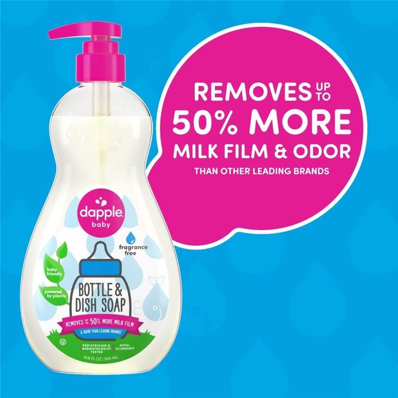 Dapple - Bottle & Dish Liquid, Fragrance-Free 16.9 Oz Image 3
