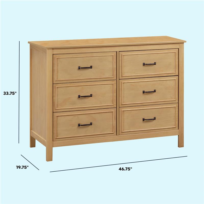 Davinci Charlie 6-Drawer Baby Dresser, Honey Image 4