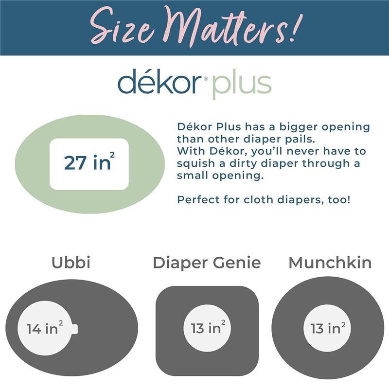 Regal-Lager - Diaper Dekor Plus Hands-Free Diaper Pail, Gray Image 10