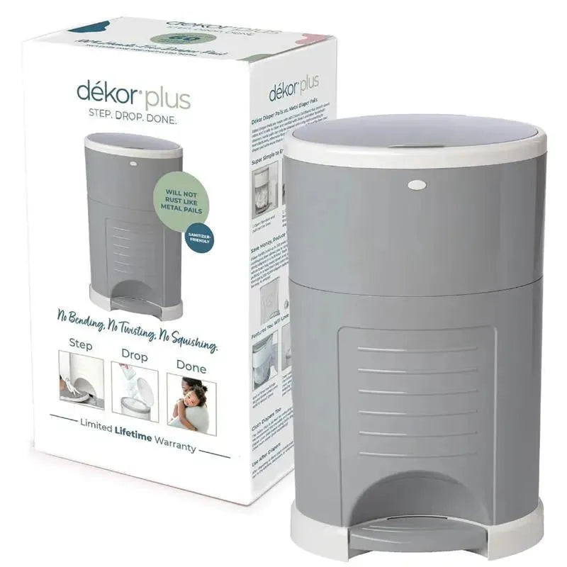 Dekor Plus Diaper Pail, Gray Image 1
