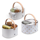 Delta - 3-Pack Nested Fabric Storage Bins With Handles Tan Image 1