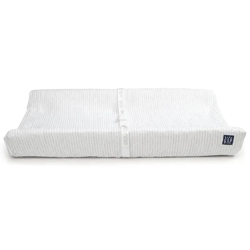 Delta Children - Gap BabyGap Contoured Changing Pad with Cooling Cover, Grey Stripe Image 8