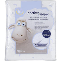 Delta Children - Serta Perfect Sleeper Deluxe Quilted Fitted Crib Mattress Pad, White Image 2