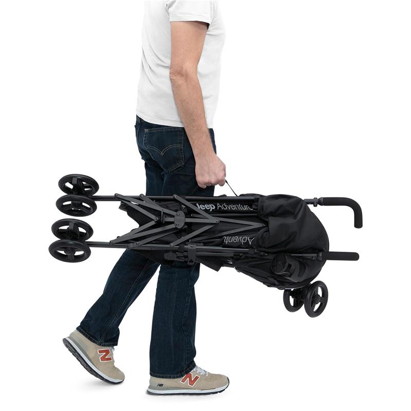 Delta - Jeep Adventureglyde Stroller By Delta Children, Black With Grey  Image 2