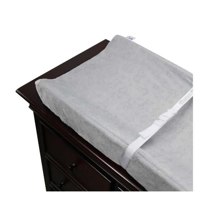 Delta Perfect Sleeper Contoured Changing Pad With Plush Cover, Grey Image 3